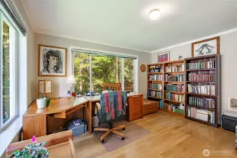 This extra-large den/office area is located on the main floor and could easily be used as a 4th bedroom.