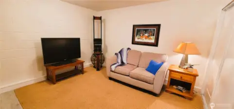 A versatile bonus room offering space for exercise, relaxation, or bunk accommodations, complemented by ample storage solutions.