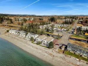 Unit A is first of 4 units across two duplex buildings with it being the southern most unit as viewing from southwest over water of Birch Bay.