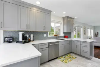 Stylish cabinetry & abundant counter space w/ lots of natural light