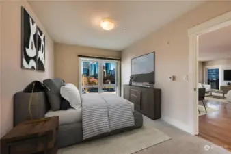 Guest bedroom is opposite end of the home from the primary for ultimate privacy.