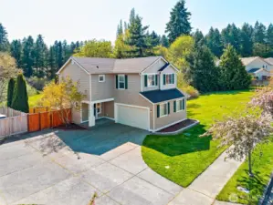 Check out the HOA maintained flat greenspace adjacent to the home.