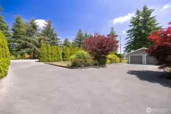 Driveway with plenty of parking.