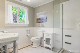 All of the bathrooms are wonderfully updated, maintaining the character of the home.