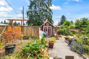 Two out buildings/sheds for storage and office space