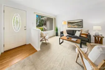 Front entry and formal living room
