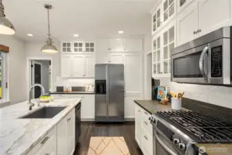 The mudroom is just off the kitchen, super convenient.
