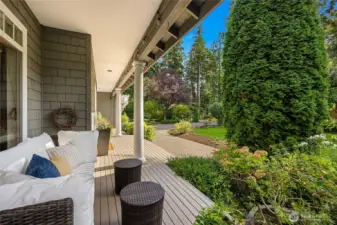 The west side of the front deck is a sweet spot, a great place to relax.