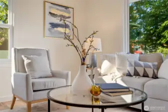 Large windows for natural light.
