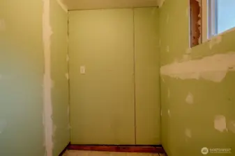 Potential bathroom in basement.