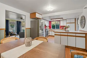Lots of storage and counter space in this expansive kitchen