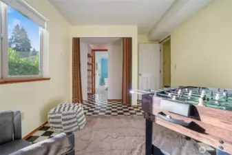 The closet has had a middle wall removed so you can passthrough to another bedroom or put the wall back if you don't want the passthrough.