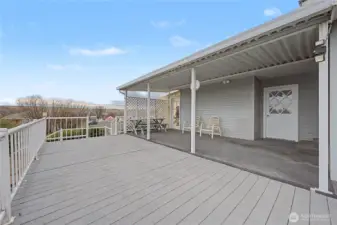 Covered patio and large deck