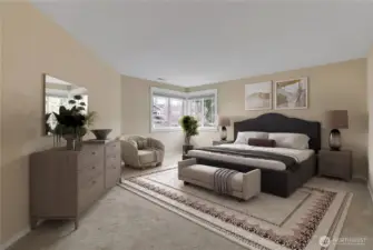 Primary Suite. Virtually Staged.