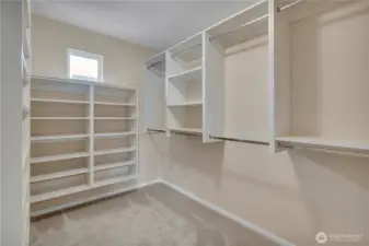 Primary Walk-In with closet system from Northwest Closets