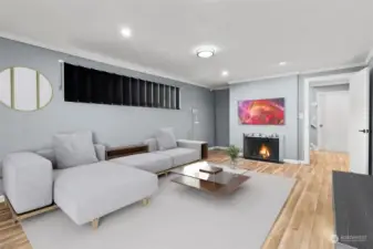 Family Room Virtually Staged