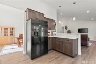 Kitchen with pass thru to formal dining room