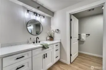 Another great view of bathroom vanity.