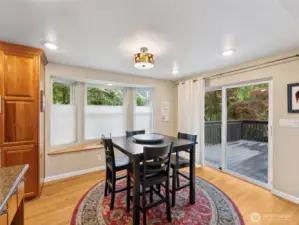 Dining area off by the kitchen