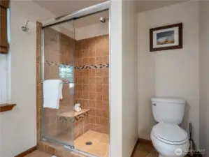 The large shower also feels luxurious and relaxing.