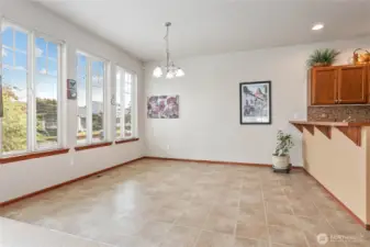 Dining area big enough for those large gatherings