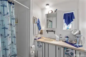 main bath with walk in shower