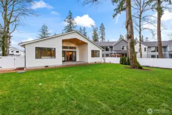 Large fully fenced backyard