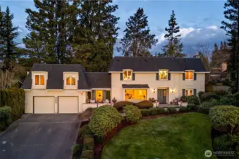 Stately home pearched above the street