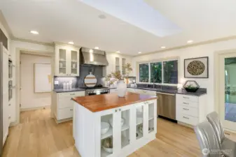 Butcher block work island