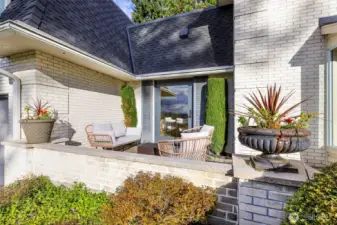 Front house brick patio overlooking western beautiful views