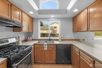 Kitchen with so much natural light & counter space.