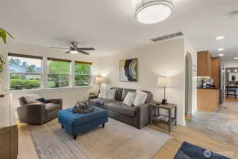 2nd living space (family room). Tinted front-facing windows provide privacy from street.