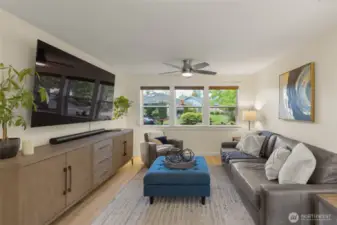 2nd living space (family room). Tinted front-facing windows provide privacy from street.