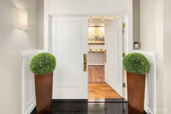 Elegance and luxury upon entry.