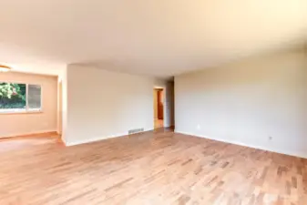Living room looking toward the dining room.