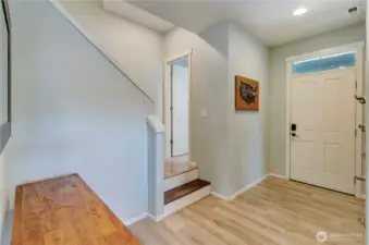 Step inside to a bright and welcoming entryway with stylish flooring and a functional layout—setting the tone for the rest of this thoughtfully designed home.