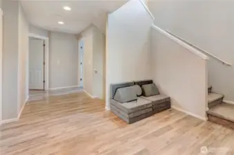 This spacious upstairs landing offers bonus flex space—perfect for a play area, reading nook, or study zone with room to grow.