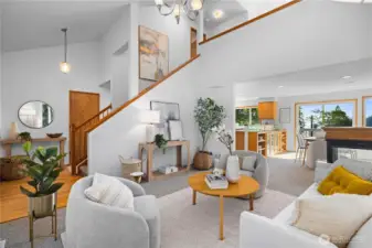 Spacious yet cozy living room perfect for entertaining.