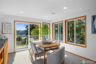 Sun drenched dining area with spectacular views.