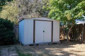 Tool/garden shed for all the lawn maintenance equipment