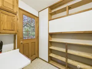 Canning room/pantry off utility room.