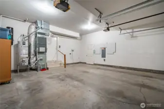 Large 2 car garage.
