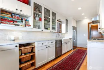This kitchen is thoughtfully curated by a professionally trained chef for her Instagram and YouTube videos.  And for feeding the family.
