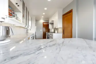 Looking back into the kitchen.