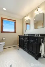 The spa like primary bath.