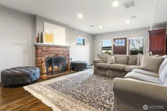 Downstairs family room or bedroom for guests or MIL.