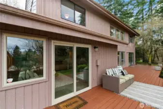 Back Deck with stairs to the Yard  6008 Indian Trail NE, Tacoma, WA 98422