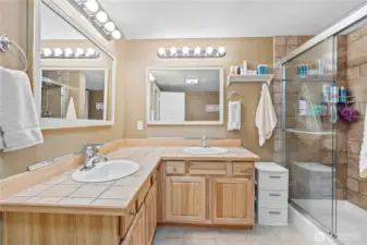 Second master-bedroom ensuite on lower living