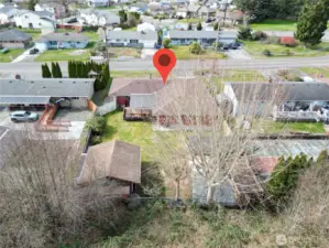 Ariel view from the back looking forward.