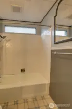down stairs bath